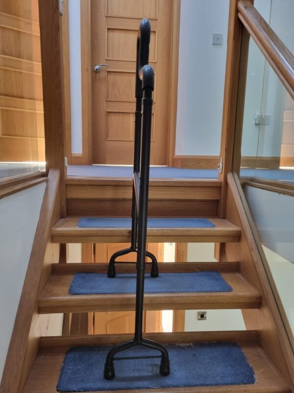 Stair assistance cane for people with mobility issues